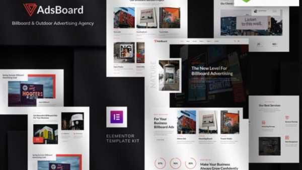 AdsBoard: Elementor Template Kit for Billboard & Outdoor Advertising Agencies