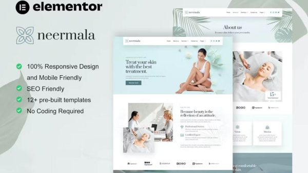 Neermala: Elementor Template Kit for Beauty Clinics & Dermatology