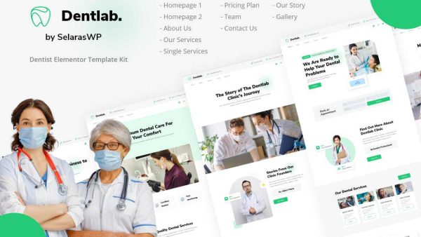 Dentlab: Elementor Template Kit for Dentist & Dental Clinic Websites