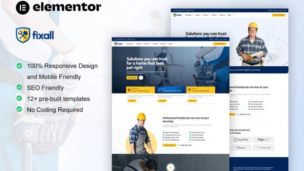 FixAll: Elementor Template Kit for Handyman & Repair Services