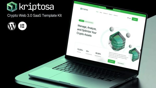 Kriptosa: Elementor Template Kit for Web3 SaaS Solutions