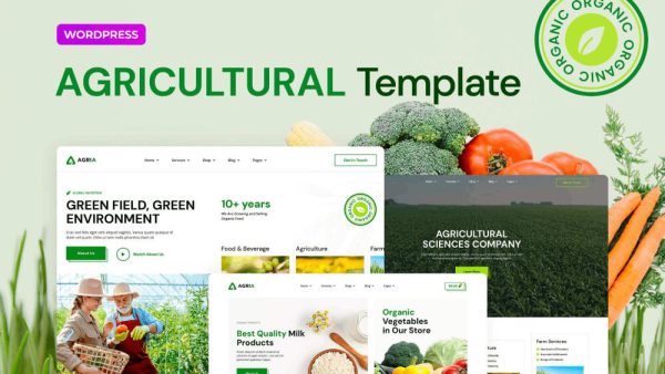 Agria: Elementor Template Kit for Agriculture & Organic Food Businesses