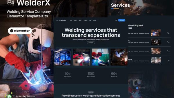 WelderX: Elementor Pro Template Kit for Welding Services