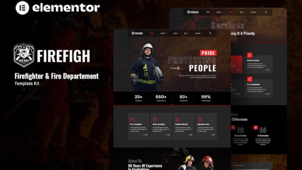 Firefigh: Elementor Template Kit for Firefighters & Fire Departments