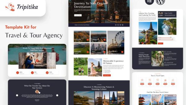 Tripitika: Elementor Template Kit for Tourism & Travel Agencies