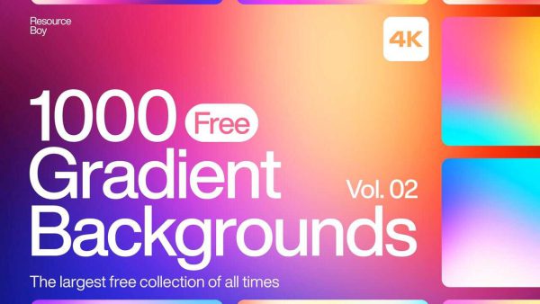 1000 Gradient Backgrounds – High-Quality Collection in Zip File