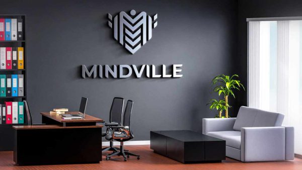 Wall Logo Mockup Office Room – Professional Design Template X4D8J2