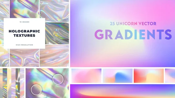 Holographic Textures and Vector Gradients - Visual Effects | HT001