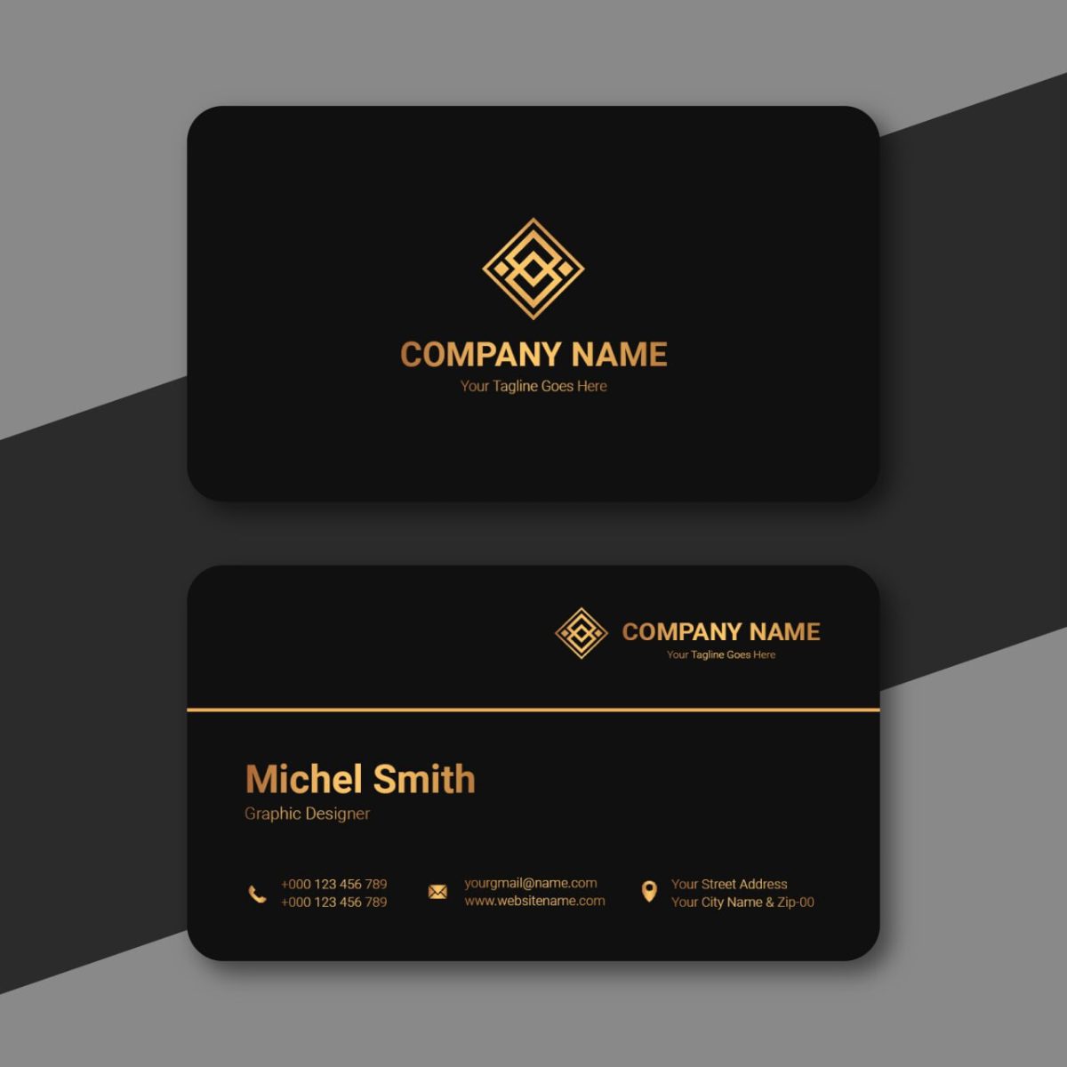 Business Card PSD Template for Branding & Identity