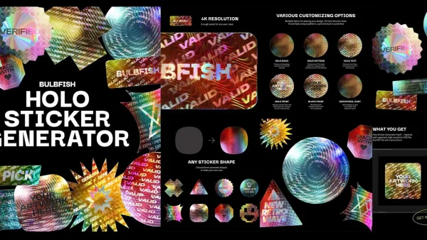 Holo Sticker Generator Holographic Sticker Designs | HSG001