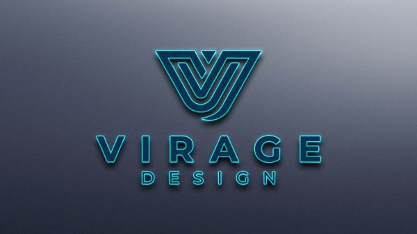 3D Neon Light Logo Mockup Template