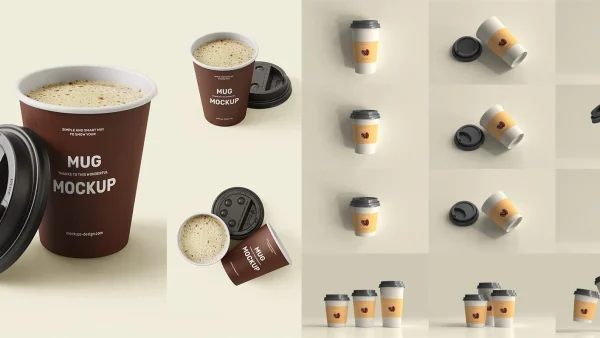 Coffee Cup Mockups - Realistic Packaging Design | CC001