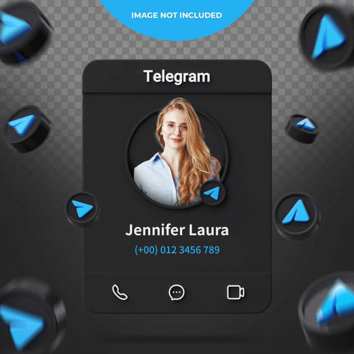 Telegram Profile Mockup - EPS File for Professional Design