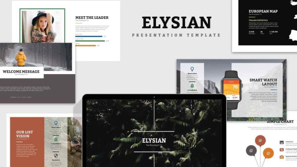 Elysian – Nature Lookbook PowerPoint Template for Creative Presentations