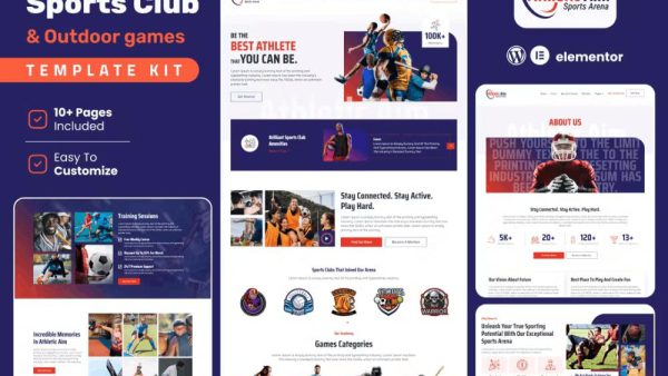 Athletic Aim: Elementor Template Kit for Sports Clubs & Outdoor Games