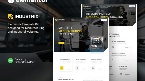 Industrix – Elementor Template Kit for Manufacturing & Industrial Businesses