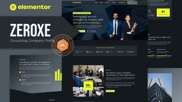 Zeroxe – Elementor Template Kit for Consulting Company Profile