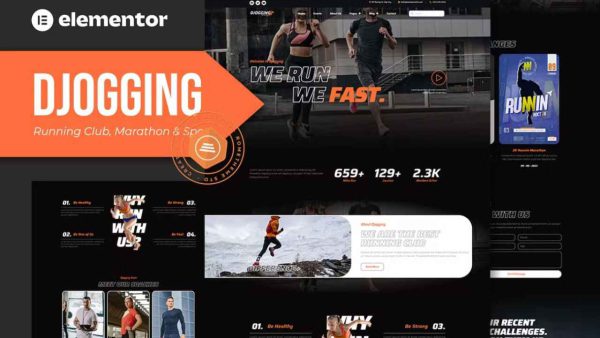 Djogging: Elementor Template Kit for Running Clubs & Marathon Events