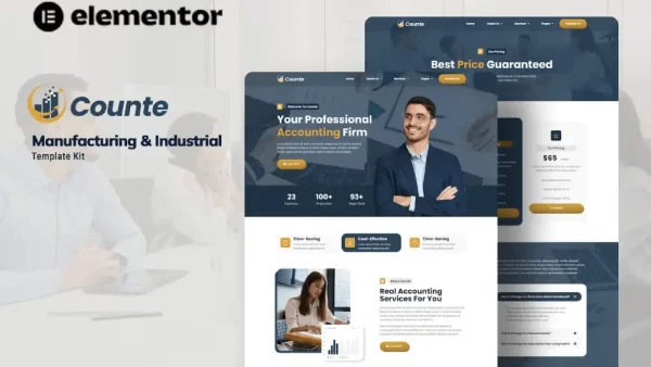 Counte: Elementor Template Kit for Manufacturing & Industrial Businesses