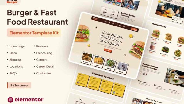 BigBurger: Elementor Template Kit for Burger & Fast Food Restaurants