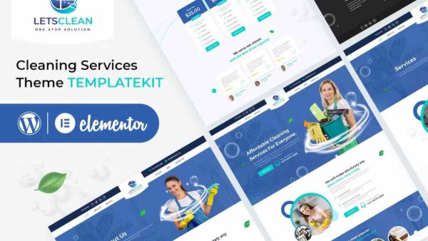 LetsClean: Elementor Template Kit for Cleaning Services