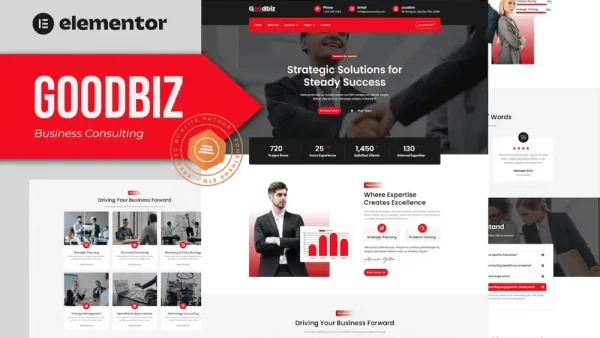 Goodbiz: Elementor Template Kit for Business Consulting & Services