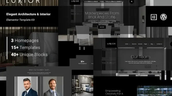 Luxior: Elementor Template Kit for Architecture & Interior Design