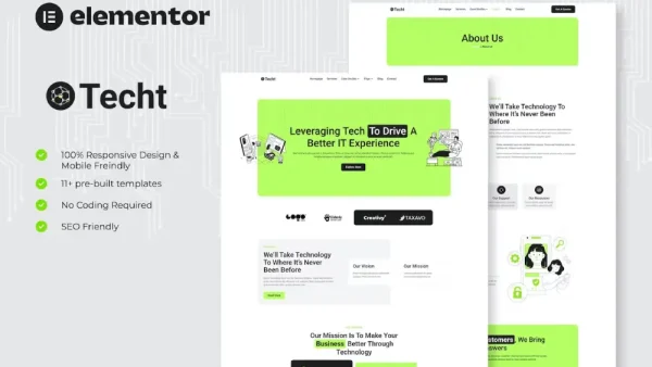 Techt: Elementor Template Kit for IT Solutions & Services