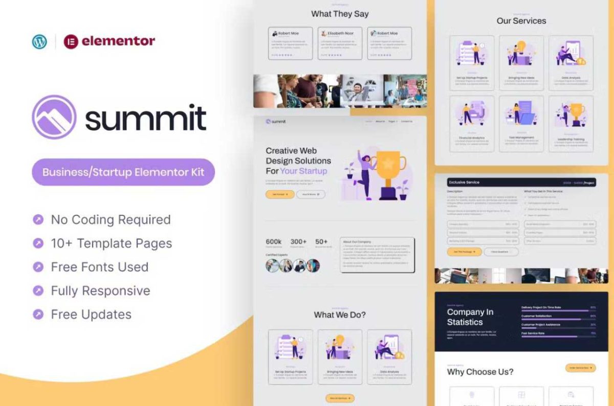 Summit - Business & Startup Template Kit for Professional Websites