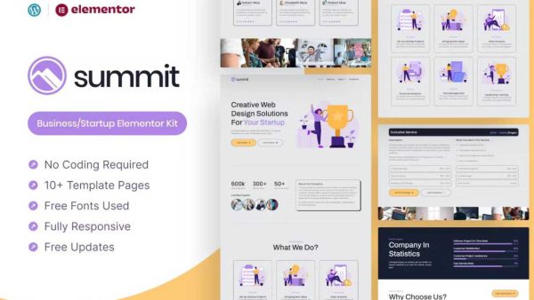 Summit - Business & Startup Template Kit for Professional Websites