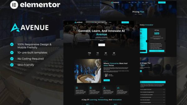 Avenue: Elementor Template Kit for Events & Conferences