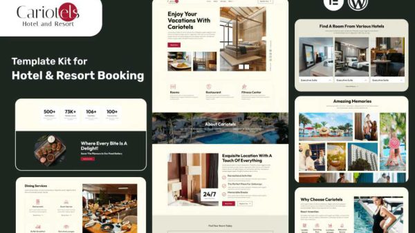 Cariotels: Elementor Template Kit for Luxury Hotels & Resorts