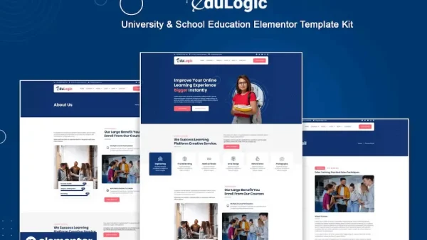 Edulogic – Elementor Template Kit for University & School Education