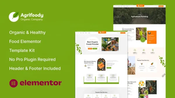 Agrifoody – Elementor Template Kit for Organic & Healthy Food