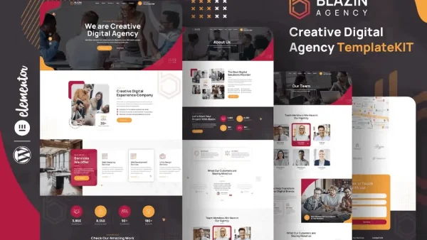 Blazin: Elementor Template Kit for Creative Digital Agencies