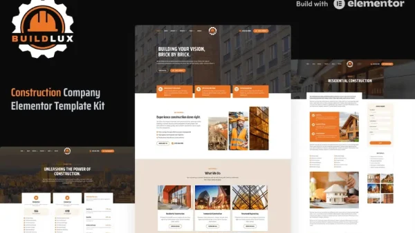 Buildlux: Elementor Template Kit for Construction Companies