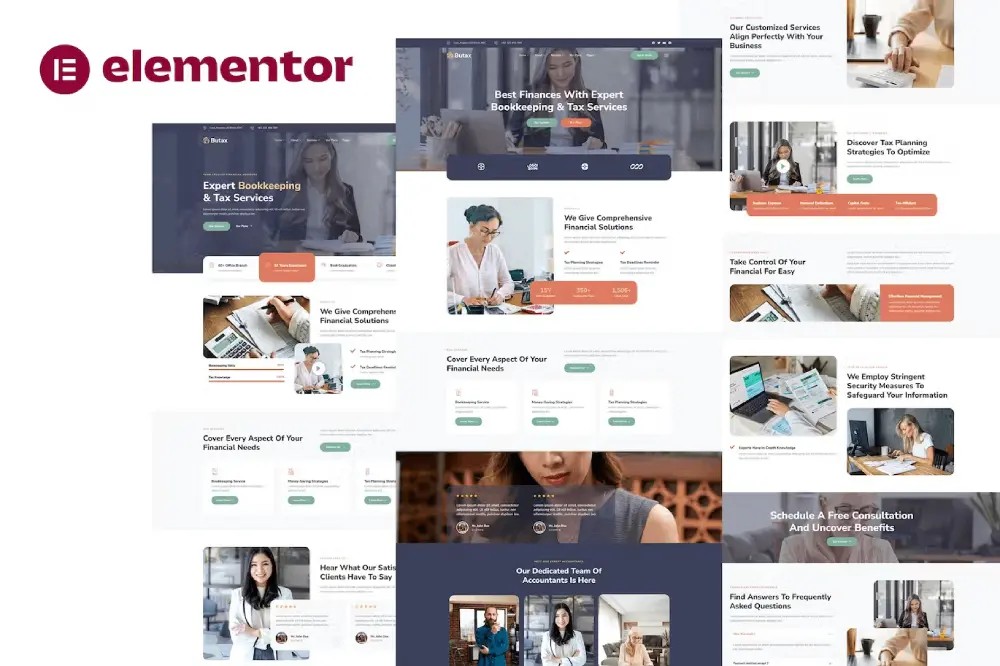 Butax – Elementor Template Kit for Tax Services & Financial Advisors