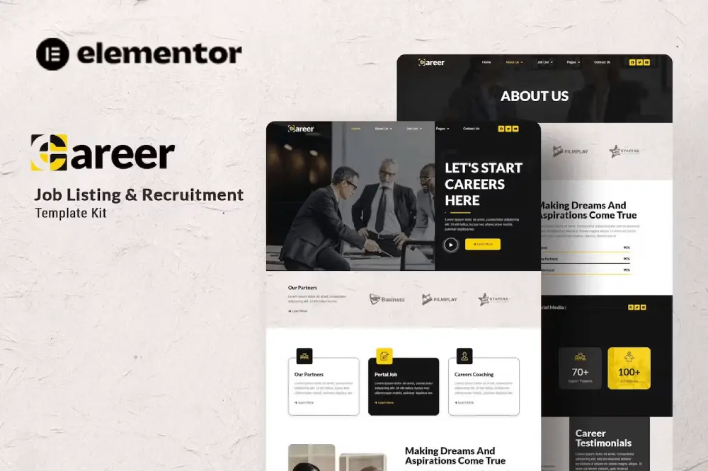 Career – Elementor Template Kit for Job Recruitment Agencies