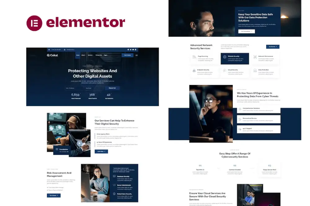 Cekal – Elementor Template Kit for Cyber Security & IT Services