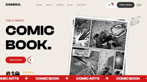 Comicxo - Modern Comic Website Template for Storytelling and Web Comics