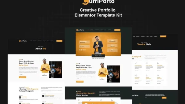 Curriporto: Elementor Template Kit for Creative Portfolios