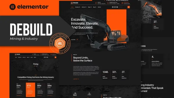 Debuild – Elementor Template Kit for Mining & Industry