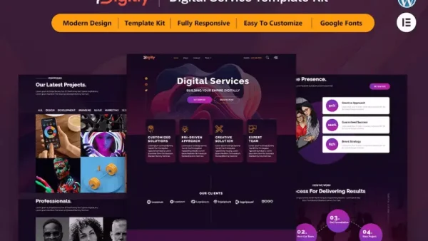 Digitly – Elementor Template Kit for Digital Service Agencies