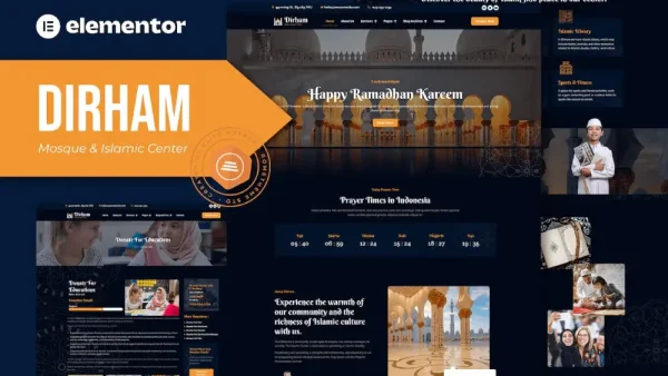 Dirham – Elementor Pro Template Kit for Mosques & Islamic Centers