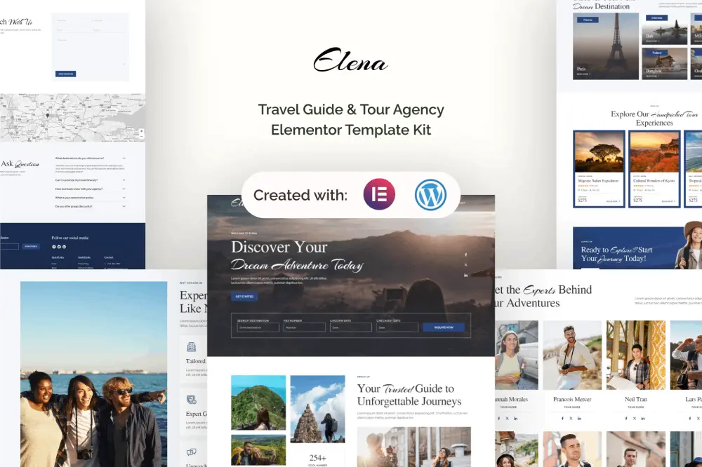 Elena – Elementor Template Kit for Travel Guides & Tour Agencies