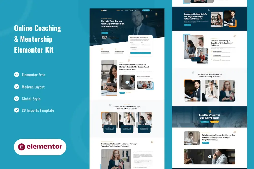 Goro – Elementor Template Kit for Online Coaching & Mentorship