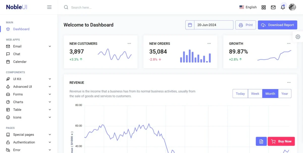 Noble UI - Bootstrap Admin Kit for Efficient Dashboard Management