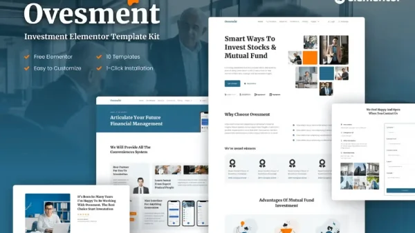 Ovesment – Elementor Template Kit for Investment & Finance