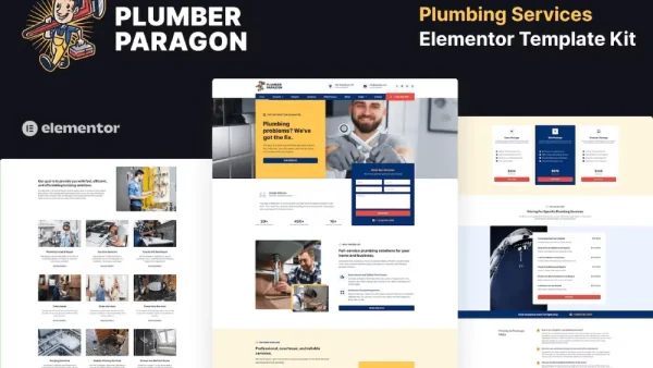 Plumber Paragon: Elementor Template Kit for Plumbing Services