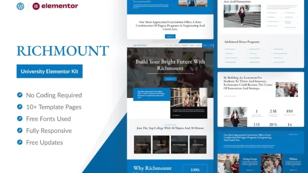 Richmount University: Elementor Template Kit for Education Websites